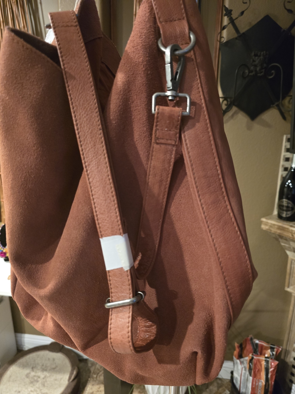 Free People Suede Hobo Bag in Rust Brown - Picture 5 of 7
